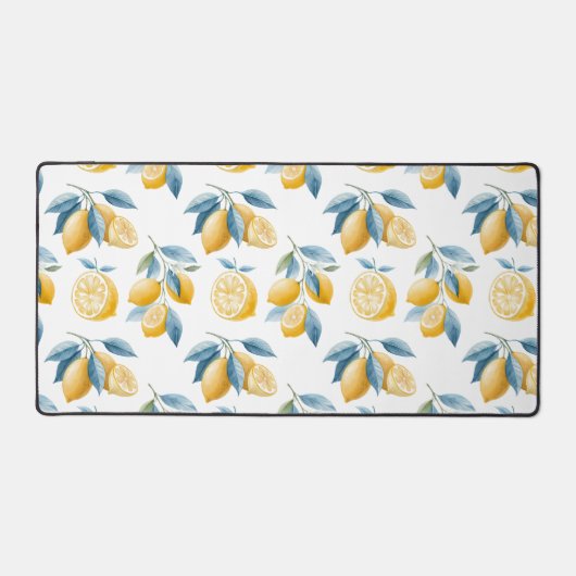 Motif Citron Méditerranéen Bleu (Recto)