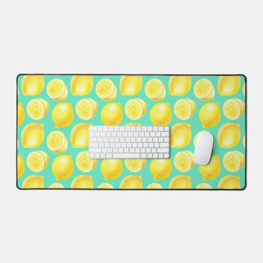 Motif citrons aquarelle (Clavier et souris)