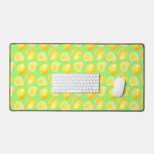 Motif citrons aquarelle (Clavier et souris)