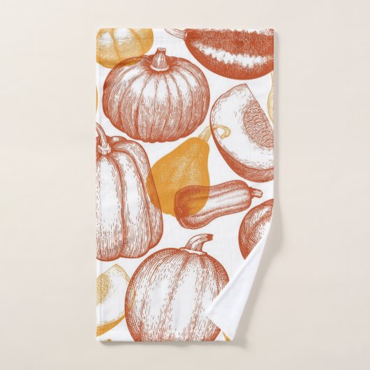 motif citrouille (Serviette à main)