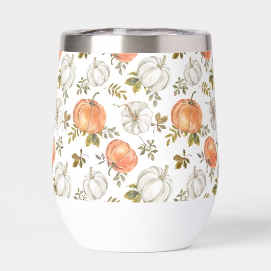 Motif Citrouille d'aquarelle d'automne (Arrière)