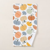 Motif Citrouille d'automne coloré (Serviette à main)