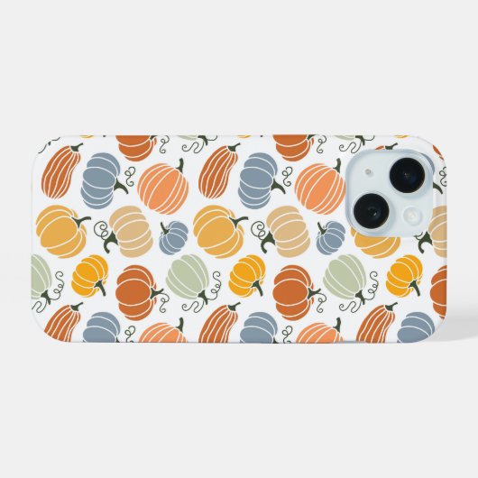 Motif Citrouille d'automne coloré (Verso Horizontal)