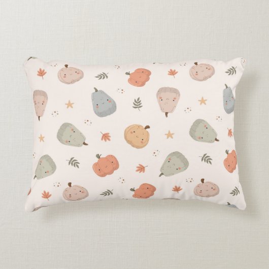 Motif Citrouille Happy Cute - Coussin Accent (Devant)