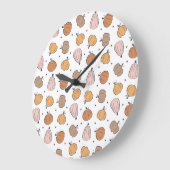 Motif Citrouille moderne - Horloge (Angle)