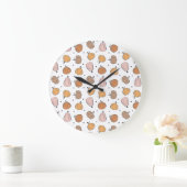 Motif Citrouille moderne - Horloge (Maison)