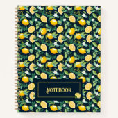 Motif Citrus Lemon Carnet spiral (Devant)