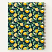 Motif Citrus Lemon Carnet spiral (Dos)