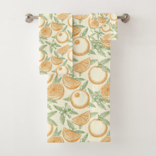 Motif classique aux fruits orange