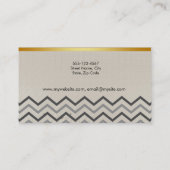 Motif classique Chevron Carte de visite subtil (Dos)