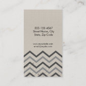 Motif classique Chevron Carte de visite subtil (Dos)