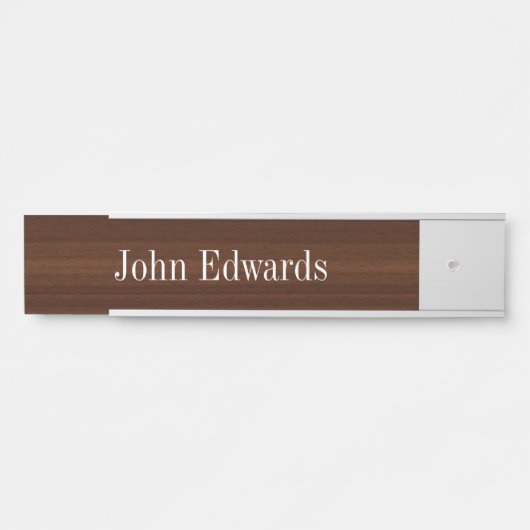 Motif classique en bois foncé Nom Plaques Signes d (Devant)