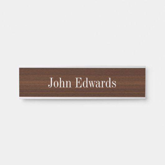Motif classique en bois foncé Nom Plaques Signes d (Devant)