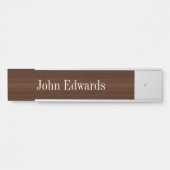 Motif classique en bois foncé Nom Plaques Signes d (Devant)