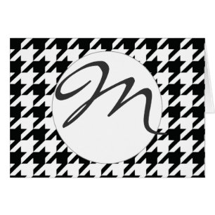 Motif classique en Houndstooth : Noir & Blanc Vint
