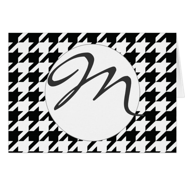 Motif classique en Houndstooth : Noir & Blanc Vint (Devant horizontal)