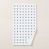 Motif classique Polka bleu sur blanc (Serviette à main)