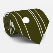 Motif classique Polka Pot sur Cravate vert foncé (Roulé)