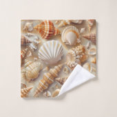 Motif Coastal Elegance Seashell (Gant de toilette)
