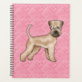Motif Coeur de chien roux roux à couche molle rose (Devant)