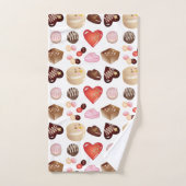 Motif Coeur de chocolat moderne (Serviette à main)