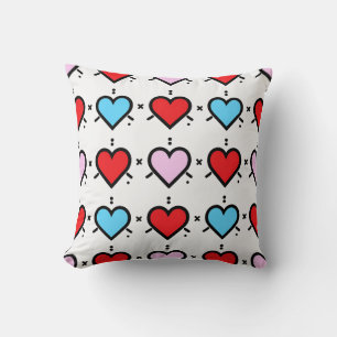 motif coeur motif coussin coussin