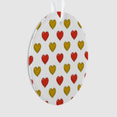 Motif coeur rouge et or (devant)