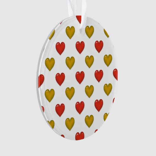Motif coeur rouge et or (devant)