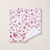 Motif Cœurs Mignons Rose (Gant de toilette)