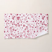 Motif Cœurs Mignons Rose (Serviette à main)