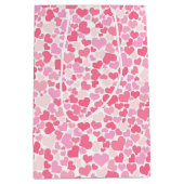 Motif Coeurs roses - Sac cadeau (Devant)