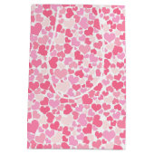 Motif Coeurs roses - Sac cadeau (Dos)