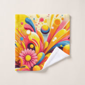 motif coloré (Gant de toilette)