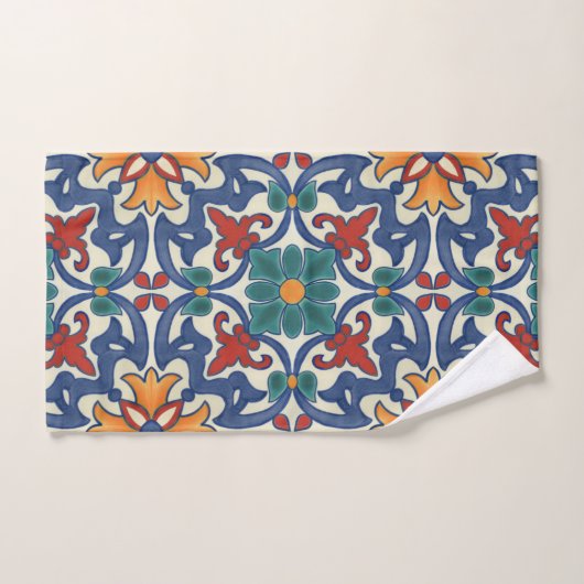 Motif coloré Azulejos (Serviette à main)