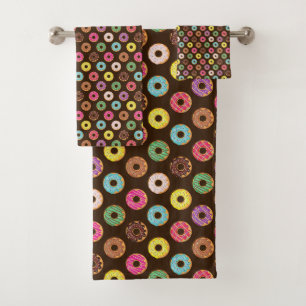 Motif coloré de beigne au chocolat