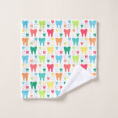 Motif coloré de dents (Gant de toilette)