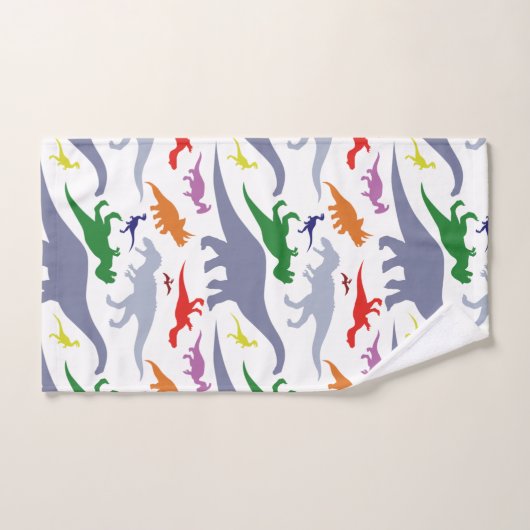 Motif coloré de dinosaure (lumière) (Serviette à main)
