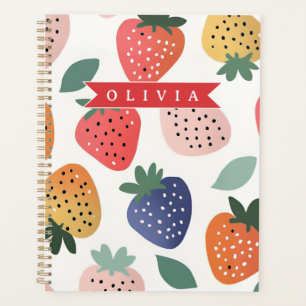 Motif Coloré de Fraise Personnalisé pour l'Été