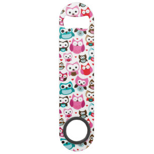 motif coloré de hibou