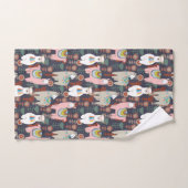 Motif coloré de lamas (Serviette à main)