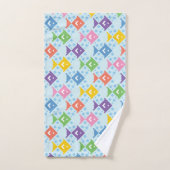 Motif coloré de poissons de l'océan (Serviette à main)