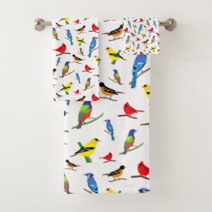 Motif coloré des oiseaux d'Amérique du Nord