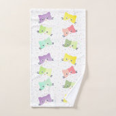 Motif coloré Happy Kittens (Serviette à main)