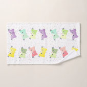 Motif coloré Happy Kittens (Serviette à main)