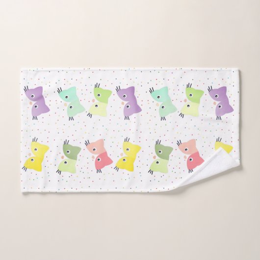 Motif coloré Happy Kittens (Serviette à main)