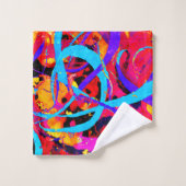 Motif coloré joyeux Jouer (Gant de toilette)