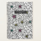 Motif coloré noir + blanc marguerites (Devant)