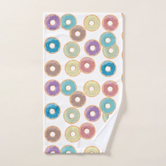 Motif coloré Pastel Donuts & Sprinkings (Serviette à main)