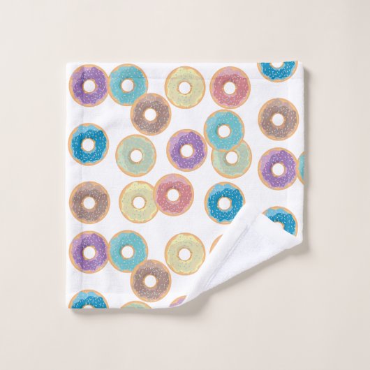 Motif coloré Pastel Donuts & Sprinkings (Gant de toilette)