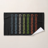 Motif coloré Retro Chihuahua (Serviette à main)